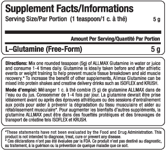 Allmax L Glutamine 1000g