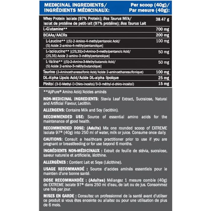 Precision Extreme 97 Isolate 2kg Vanilla